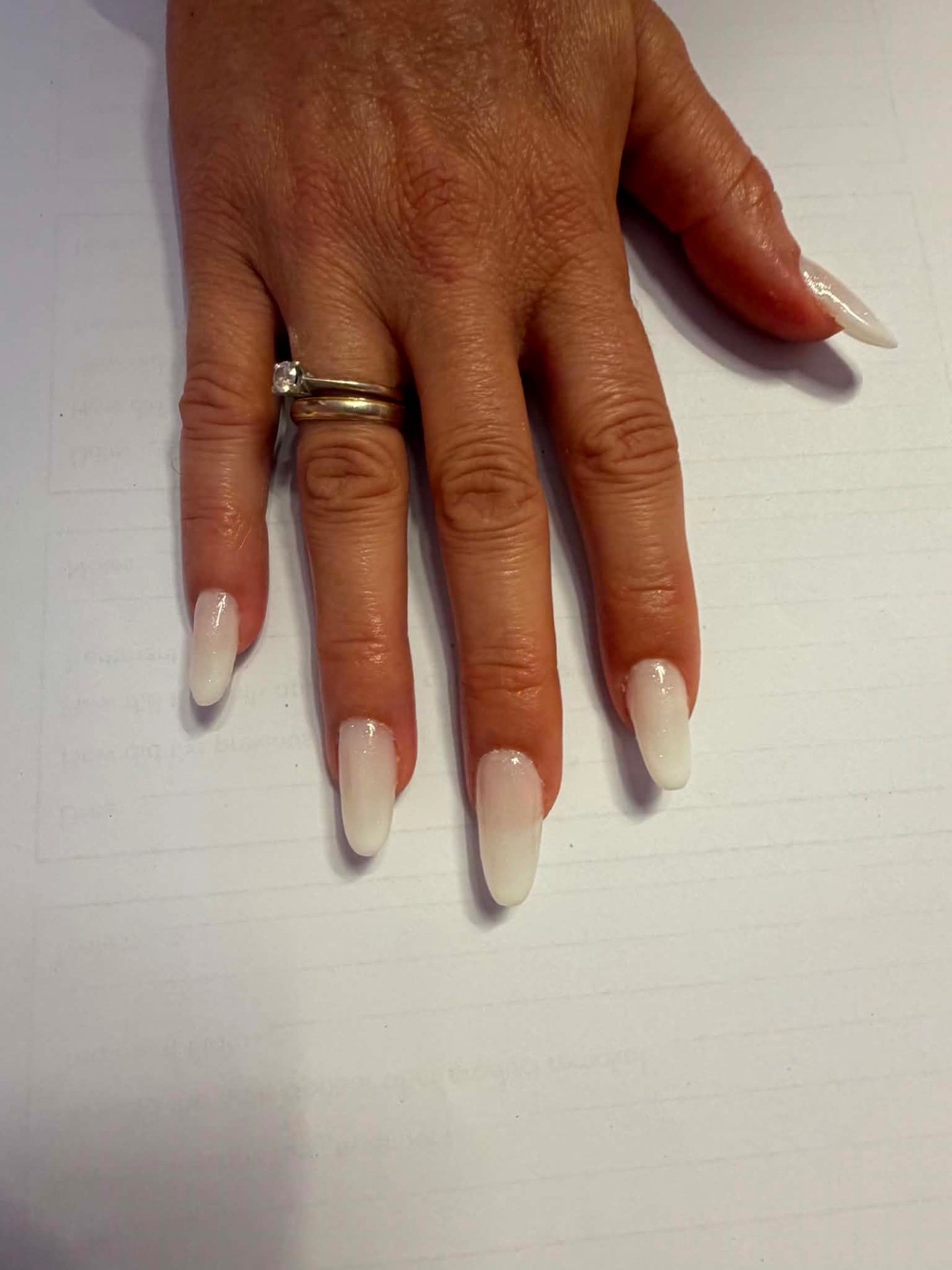 Natural baby boomer gel nails